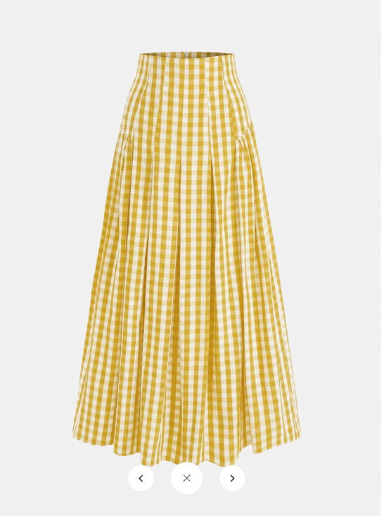 Commense Dresses & Skirts - NWT commense Gingham High-Waisted Pleated Midi Skirt Sz XS